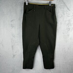 Ovation Gold Circuit Riding Breeches Womens Green Equestrian Pants 28R (30x20.5)